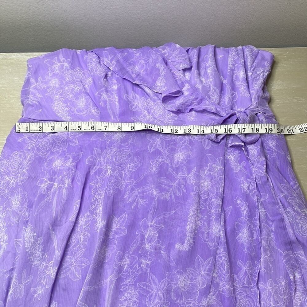 Ralph Lauren Chaps Lilac Ruffle Midi Dress - Picture 11 of 12